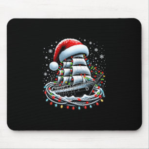 Alfombrilla De Ratón Paseo de Navidad en barco de crucero rodeado B