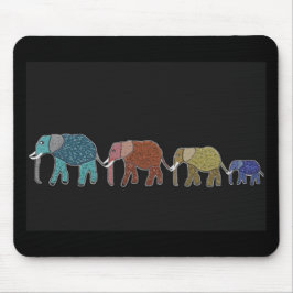 Alfombrilla De Ratón Paseo de neón del elefante africano