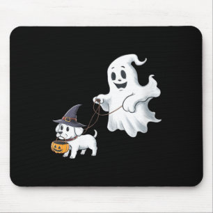 Alfombrilla De Ratón Paseos de fantasmas de mujeres El perro de Hallowe