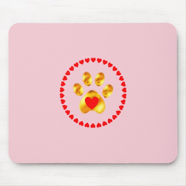 Alfombrilla De Ratón Pasta dorada elegante (Frente)