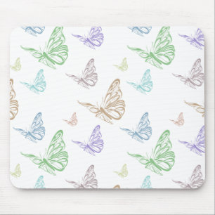 Alfombrilla De Ratón Pastel Butterflies