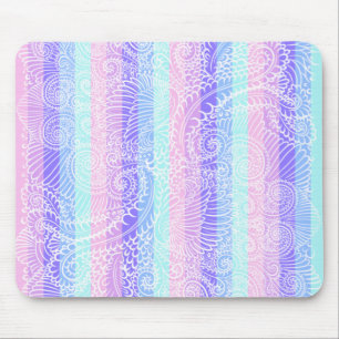 Alfombrilla De Ratón Pastel Candy Swirls Patrón de fantasía suave a r