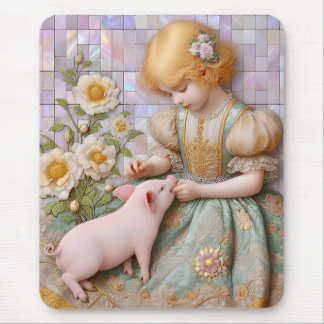 Alfombrilla De Ratón ~ Pastel Chica Piglet ~ Mousepad