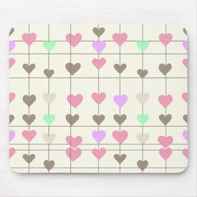 Alfombrilla De Ratón Pastel de corazón Mousepad (Frente)