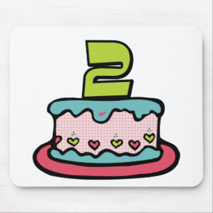 Alfombrilla De Ratón Pastel de cumpleaños de 2 años