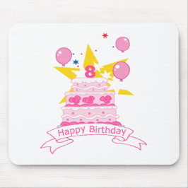 Alfombrilla De Ratón Pastel de cumpleaños de 8 años