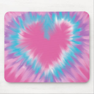 Alfombrilla De Ratón Pastel Pintar de corazón de tintes rosados