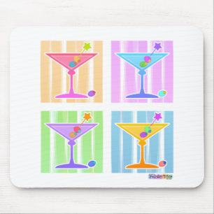 ALFOMBRILLA DE RATÓN PASTEL POP ART MARTINIS