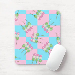 Alfombrilla De Ratón Pastel rosa azul de ladrido Dango Mousepad