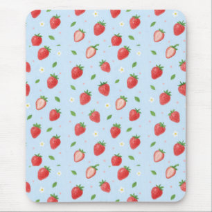 Alfombrilla De Ratón Pastel Strawberry Dreams Seamless Pattern