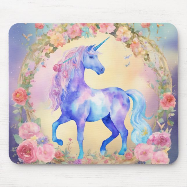 Alfombrilla De Ratón Pastel Unicorn Mystique (Frente)