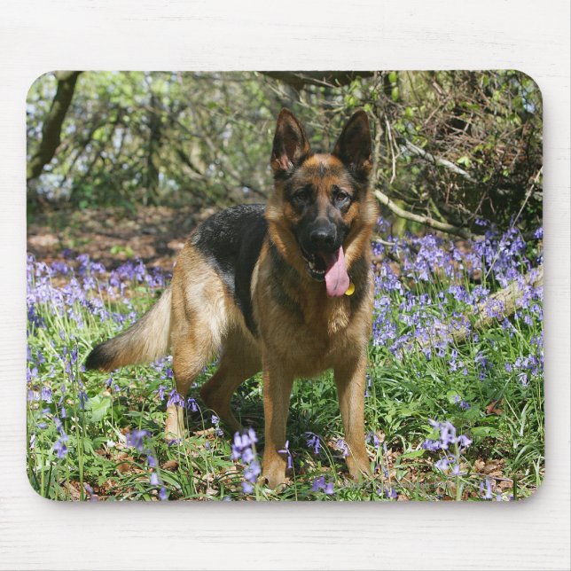 Alfombrilla De Ratón Pastor alemán que coloca (Frente)