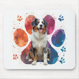 Alfombrilla De Ratón Pastor australiano en papel