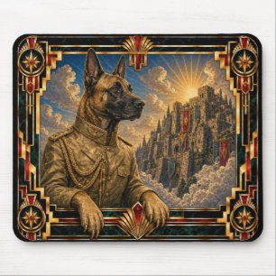 Alfombrilla De Ratón Pastor Belga Malinois, Perro Art Déco