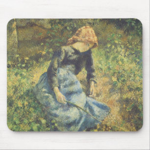 Alfombrilla De Ratón Pastores de Camille Pissarro, Bella Artes de la ép