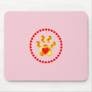 Alfombrilla De Ratón Pata elegante del oro