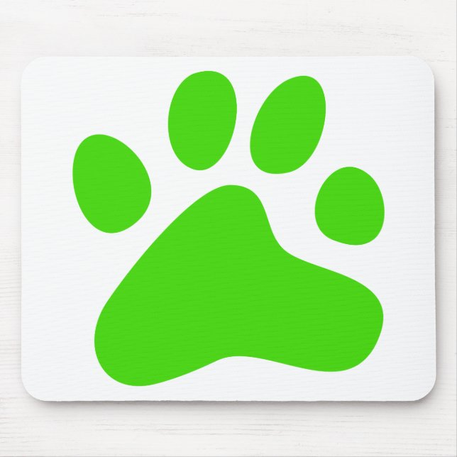 Alfombrilla De Ratón Pata verde del perro (Frente)