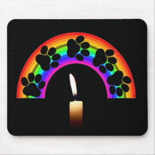 Alfombrilla De Ratón Patas De Mousepad Sobre Un Arcoiris Con Velas