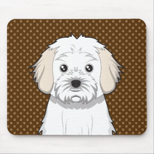 Alfombrilla De Ratón Patas del dibujo animado del perro de Cavachon