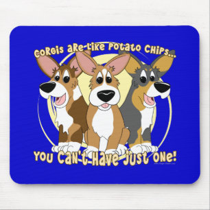 Alfombrilla De Ratón Patatas fritas Mousepad del Corgi