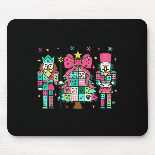 Alfombrilla De Ratón Patchwork Nutcracker Árbol de Navidad Nk Nutcracke (Frente)