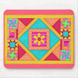 Alfombrilla De Ratón Patchwork Quilt Art Mousepad