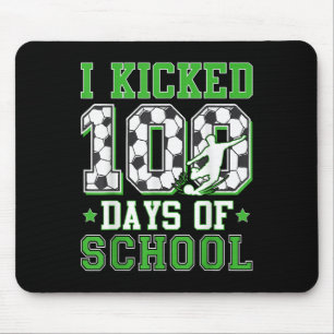 Alfombrilla De Ratón Pateé 100 Días De Fútbol Escolar Niños De 100 Días