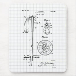 Alfombrilla De Ratón Patente de polo de esquí de época