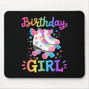 Alfombrilla De Ratón Patines De Cumpleaños Niña Patinadora Niños Gi