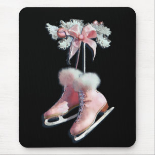 Alfombrilla De Ratón PATINES de HIELO en ROSA de SHARON SHARPE