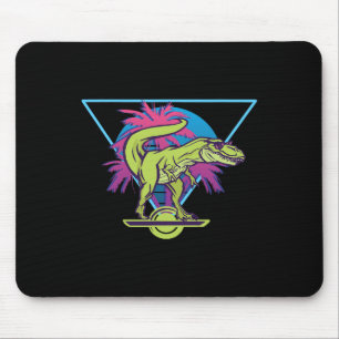 Alfombrilla De Ratón Patineta Eléctrica Moderno T-rex Flotante Retro