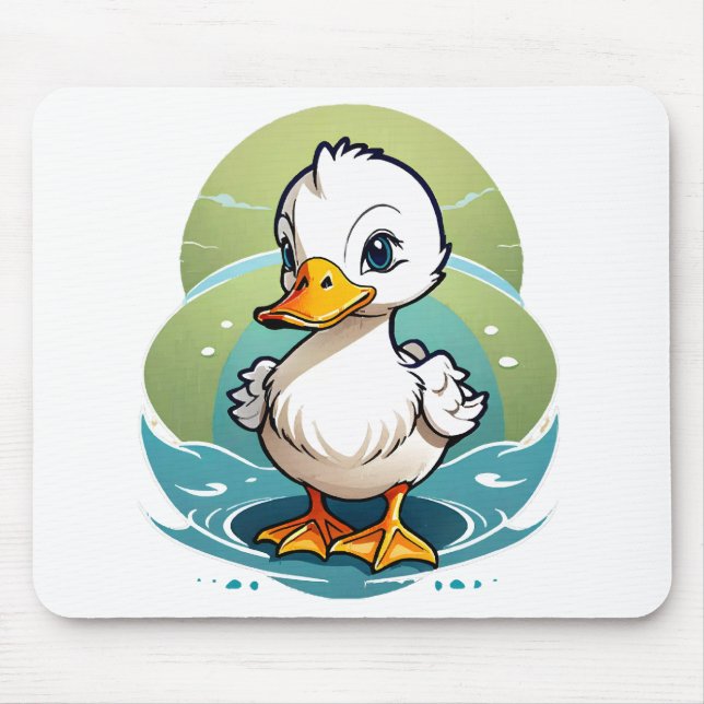 Alfombrilla De Ratón pato blanco (Frente)