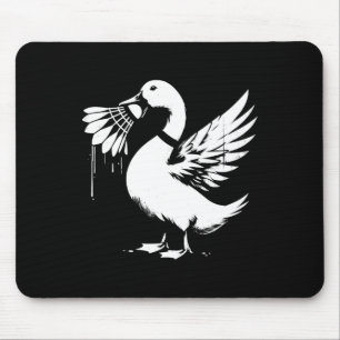 Alfombrilla De Ratón Pato con lanzadera - Gracioso amante de Badminton