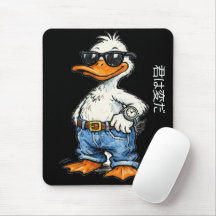 Pato de dibujos animados divertido dibujado a mano