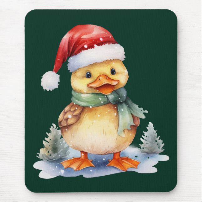 Alfombrilla De Ratón Pato de Navidad (Frente)