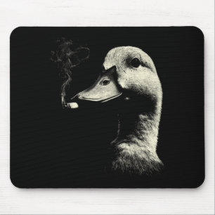 Alfombrilla De Ratón Pato Divertido Fumando Cigarrillo Meme Antiguo 90s