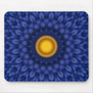 Alfombrilla De Ratón Pato sobre azul con amarillo