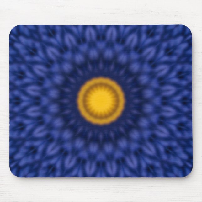 Alfombrilla De Ratón Pato sobre azul con amarillo (Frente)