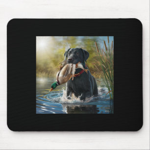 Alfombrilla De Ratón Patos De Caza De Perros De Labrador Negro