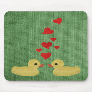 Alfombrilla De Ratón Patos en el amor Mousepad
