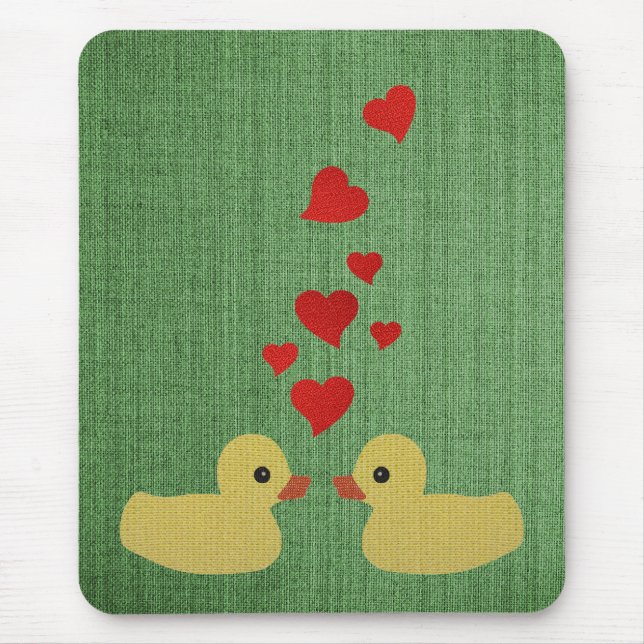 Alfombrilla De Ratón Patos en el amor Mousepad (Frente)