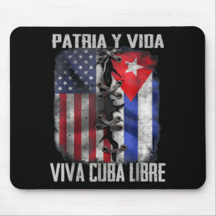 Alfombrilla De Ratón Patria Y Vida Viva Cuba Libre Patriótico Retro USA