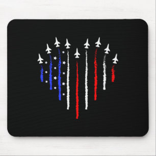 Alfombrilla De Ratón Patriot 4 de julio Avión de combate Bandera Estado
