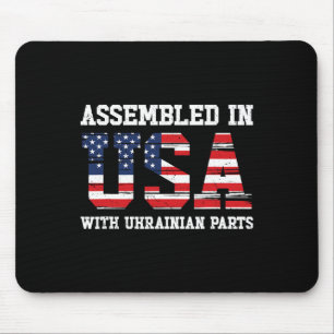 Alfombrilla De Ratón Patriota Americano Ucraniano Bandera De Ucrania Us