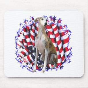 Alfombrilla De Ratón Patriota de Whippet
