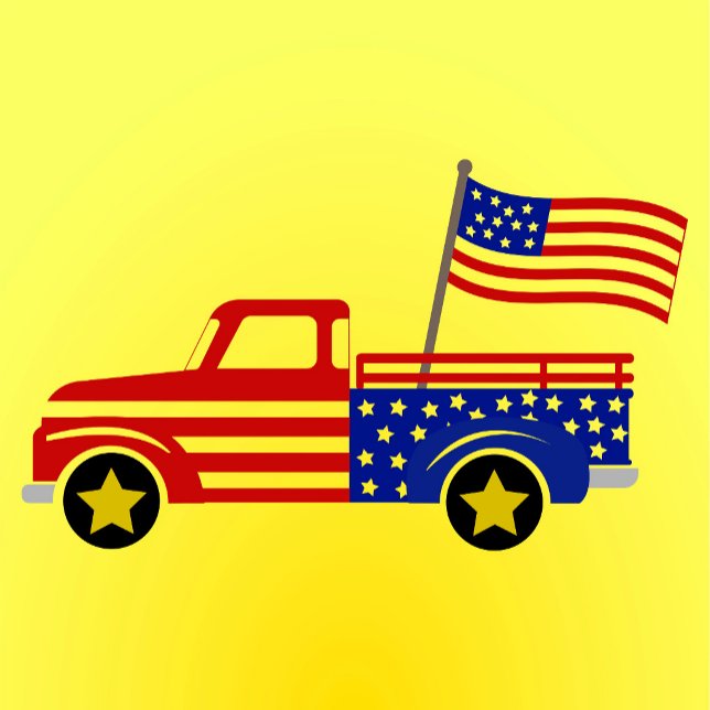 Alfombrilla De Ratón Patriotic Pickup Truck  ("Patriotic pickup power for your desk")
