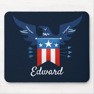 Alfombrilla De Ratón Patriótico de la Bandera y el Águila Americana