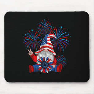 Alfombrilla De Ratón Patriótico Estadounidense Gnome Independencia De E