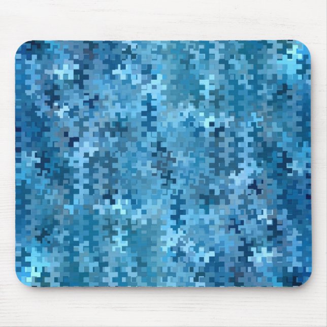 Alfombrilla De Ratón Patrón abstracto azul de moda (Frente)