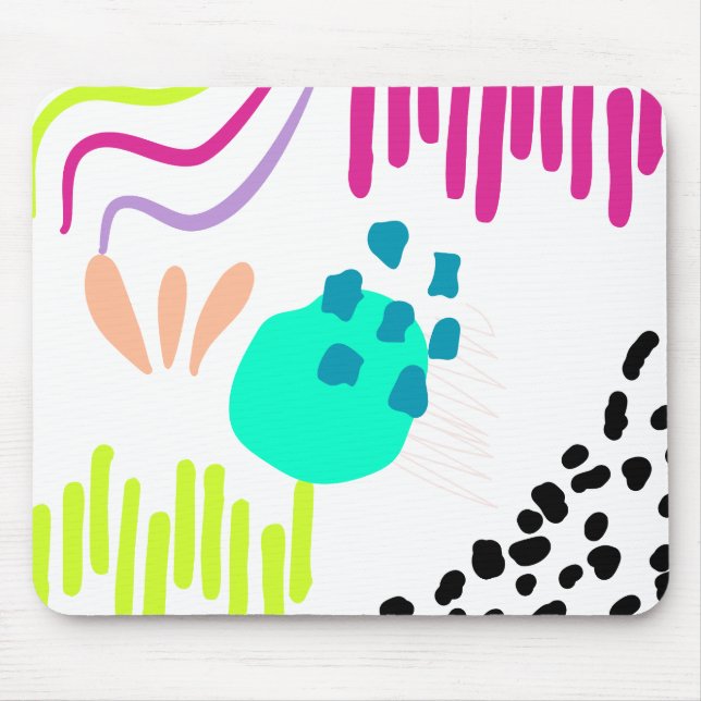 Alfombrilla De Ratón Patrón abstracto colorido moderno. (Frente)